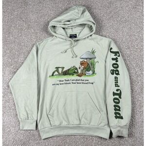The Frog And Toad Book Hoodie Mens Medium Green Pullover Sweatshirt Best Friend